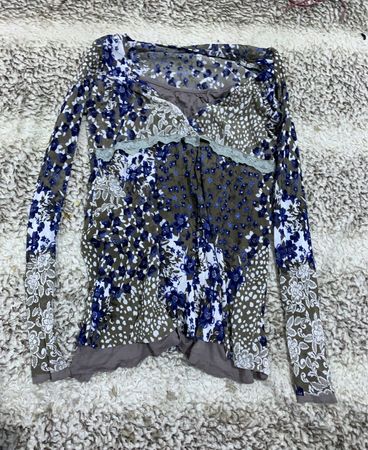 Printed Floral Sheer Blouse