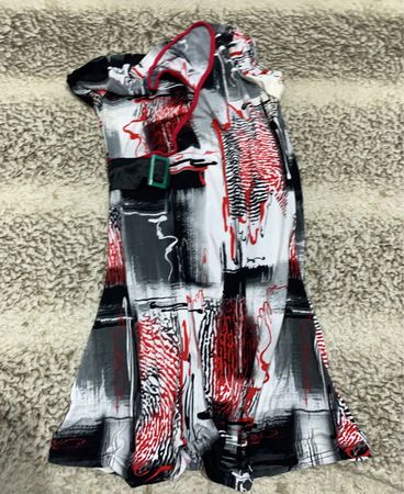 Abstract Print Mini Dress