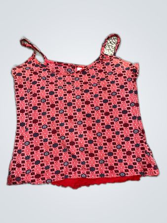 Red Patterned Tank Top
