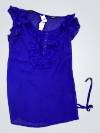 Free People Sheer Ruffle Blouse