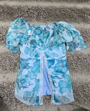 Unbranded Floral Printed Ruffle Blouse