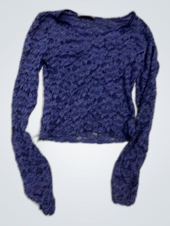 Mango Sheer Lace Blouse