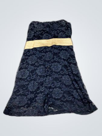 Unbranded Black Lace Strapless Mini Dress