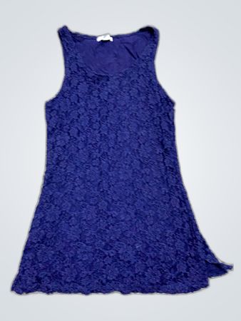Navy Lace Tank Top