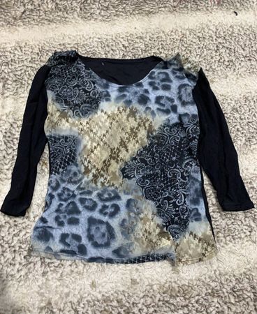 Printed Long Sleeve Blouse