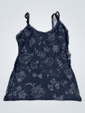 Black Floral Printed Camisole Top