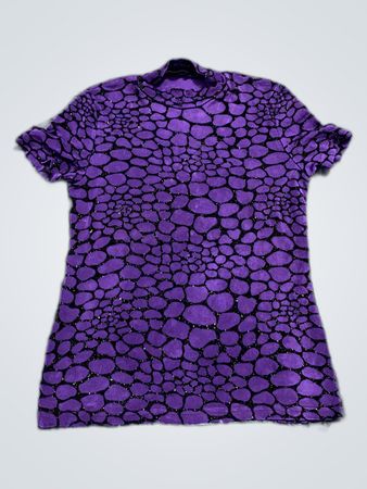 Unbranded Purple Printed Mock Neck Top