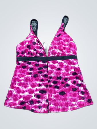 Pink Polka Dot Tankini Top