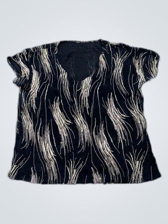 Black and Gold Patterned Top