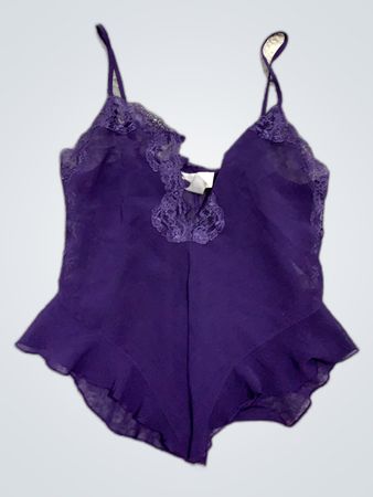 Purple Lace Trim Chemise