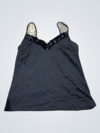 Black Lace Trim Camisole Top