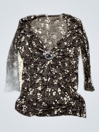 Zara Printed Wrap Blouse