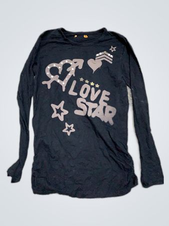 Unbranded Black Graphic Long Sleeve T-Shirt