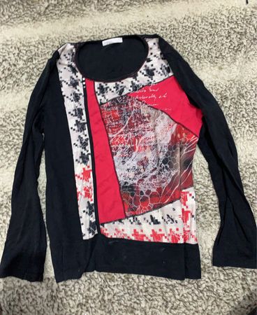 Zara Printed Long Sleeve Blouse