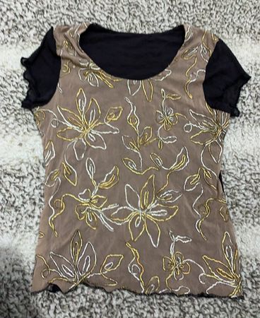 Embroidered Floral Print Blouse