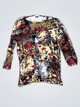 Uno Printed Long-Sleeve Blouse