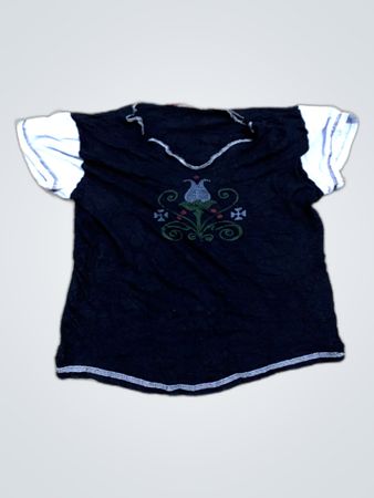 Black and Light Blue Short Sleeve Shirt