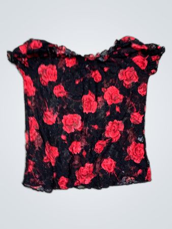 Blouse with Red Roses