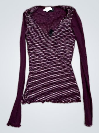 Guess Sheer Sequin Long Sleeve Blouse
