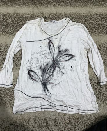 Zara Printed Long-Sleeve Blouse