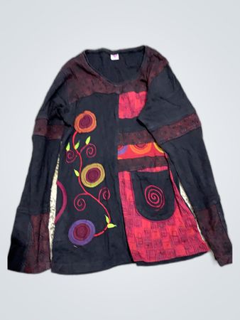 Unbranded Printed Patchwork Blouse
