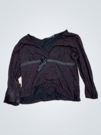 Zara Printed V-Neck Blouse