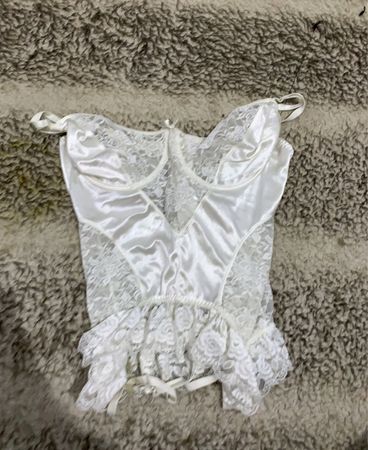 White Lace Bustier Top