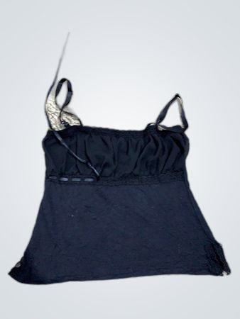 Black Lace Trim Camisole Top