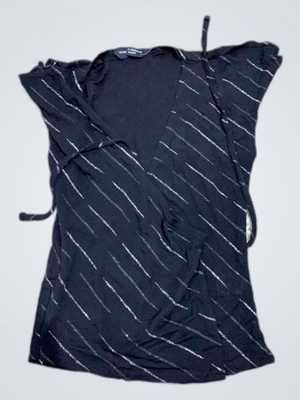 Dorothy Perkins Black Striped Wrap Blouse