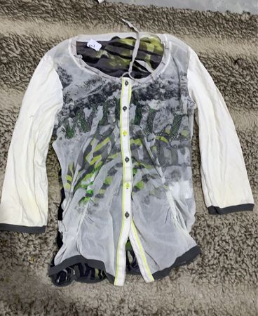 Unbranded Sheer Printed Long Sleeve Blouse
