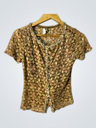 Vintage Sequin Paisley Cardigan