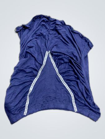 Guess Navy Ruffle Blouse