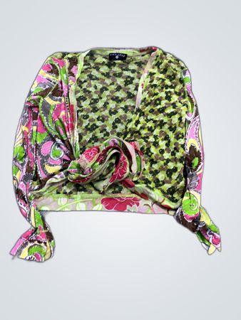 Guess Multicolored Camo Print Cardigan