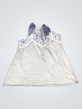 Lace Trim Striped Camisole Top