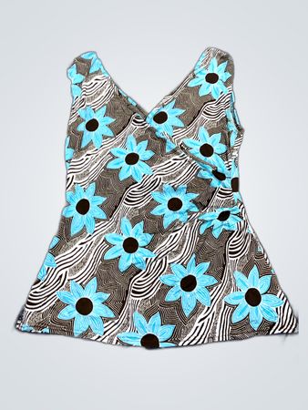 Printed Wrap Blouse