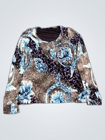 Unbranded Baroque Print Long Sleeve Jacket