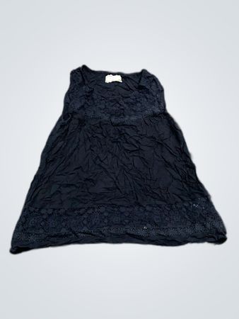Zara Black Lace Trim Sleeveless Blouse