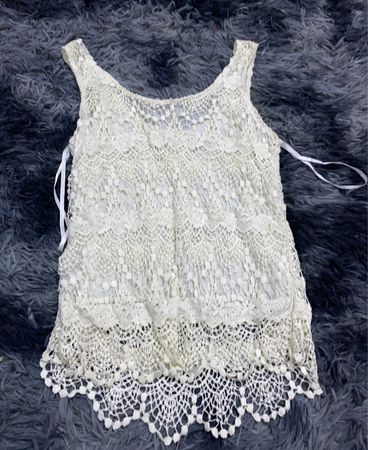 Unbranded White Lace Camisole Top