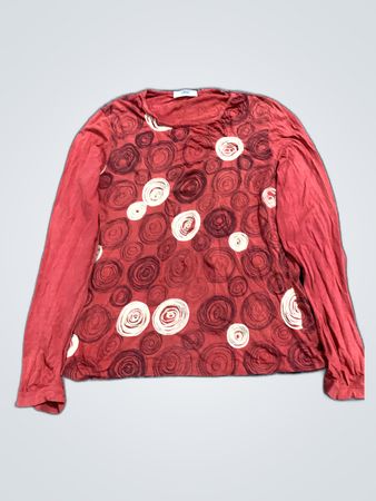 Zara Printed Long Sleeve Blouse