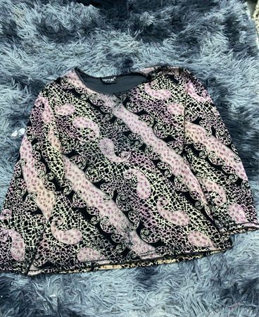 Eternal Paris Printed Long Sleeve Blouse