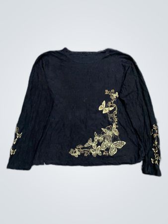 Black Embroidered Top