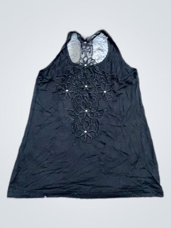 Black Lace Trim Camisole Top