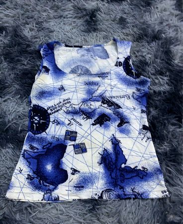 Tank Top with Map Design