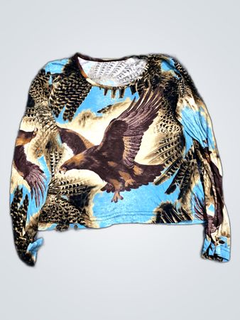 Long-sleeved shirt with eagle print