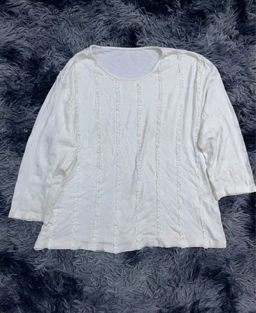 White Ruffle Blouse