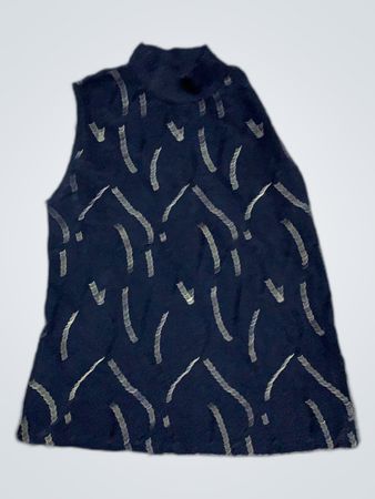 Unbranded Sheer Metallic Turtleneck Blouse