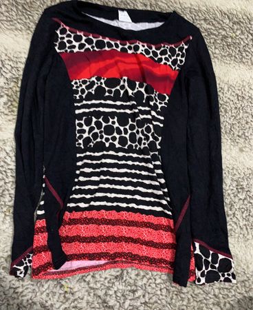 Unbranded Patterned Long-Sleeve Knit Top