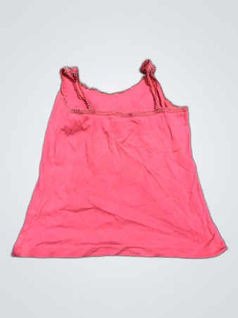 Lace Trim Pink Camisole Top