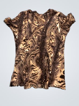 Brown Animal Print Blouse