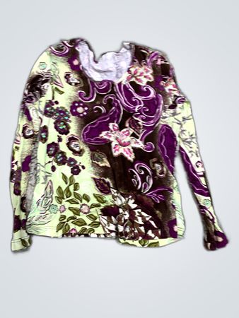 Printed Long-Sleeve Blouse
